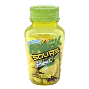 Frisk Sours Pastilles acidulées Vitamine C Sans sucres au citron x70 49g