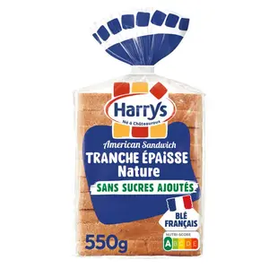 Harrys Pain de mie sans sucres ajoutés 550g
