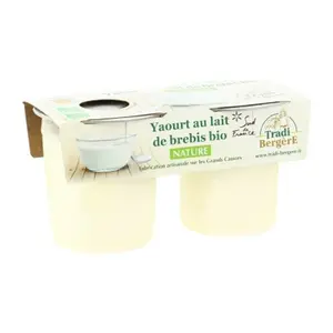 [Par Naturalia] Tradi-Bergere Yaourt Au Lait De Brebis Nature Bio 2x125g
