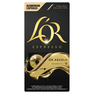 L'Or Espresso Café Or Absolu intensité 9 x10 capsules 52g