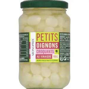 Monoprix Petits oignons croquants au vinaigre 190g