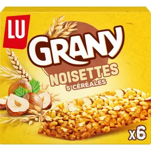 Lu Grany Barres de Céréales Noisettes 5 Céréales 138g