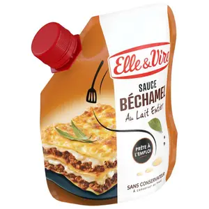 Elle & Vire Sauce béchamel au lait entier format poche 33cl