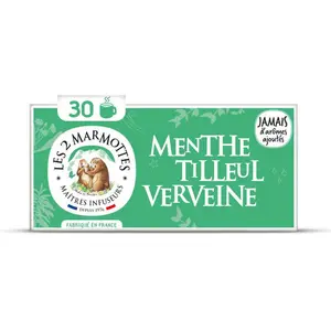 Les 2 Marmottes Infusion Menthe Tilleul Verveine x30