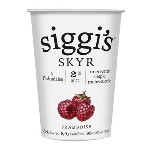 Siggi's Skyr Framboise 2% de Mg 1x450g