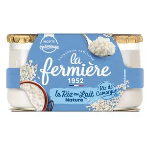 La Fermière Riz Au Lait Nature 2x160g