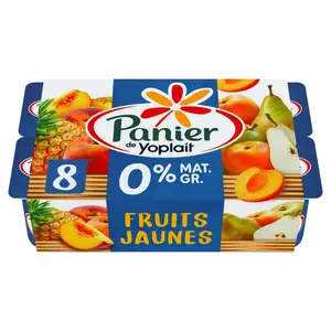 Panier De Yoplait 0% Mg Fruits Jaunes 8x125g