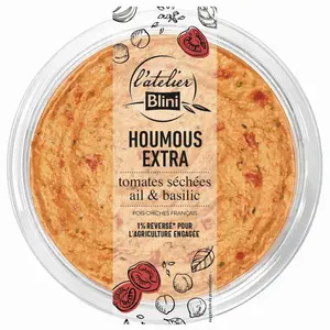 L'Atelier Blini Houmous Extra Au Tomates Séchées Ail & Basilic 175g