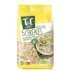 Terres et Céréales Flocons 5 Céréales Bio 500g