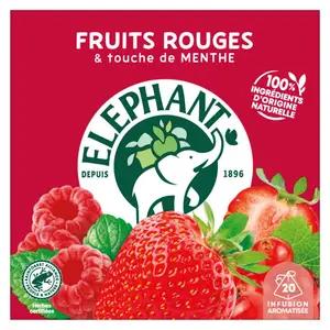 Elephant Infusion Fraise Framboise Groseille & Touche Menthe x20 - 40g