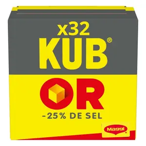 Maggi Kub Or Bouillon -25% de sel 32 cubes 121,6g