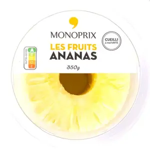 Monoprix Ananas en tranches 350g