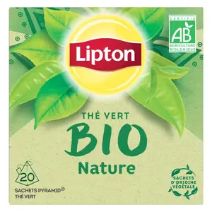 Lipton Thé Vert Bio Nature 20 sachets Pyramid®