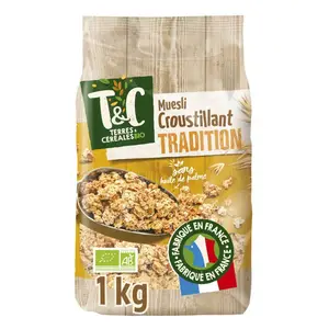 Terres et Céréales Muesli croustillant tradition, Bio 1kg