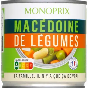 Monoprix Macédoine de légumes 265g