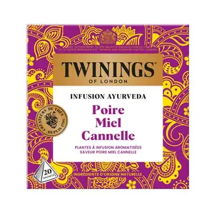 Twinings Infusion Ayurveda Poire, Miel & Cannelle x20 Sachets