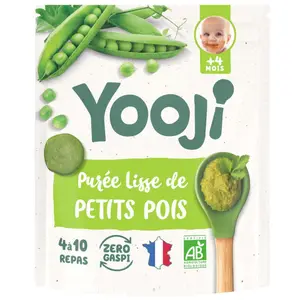 Yooji Purée lisse de Petits pois dès 4 mois Bio 400g