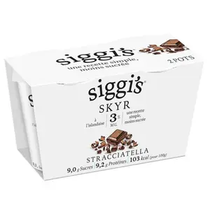 Siggi's Skyr 3% de Mg À L'islandaise Stracciatella 2x140g