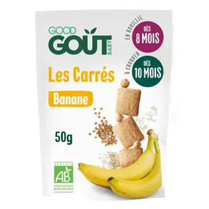 [Par Naturalia] Good Goût Biscuits Carrés Banane Bio 8M 50g