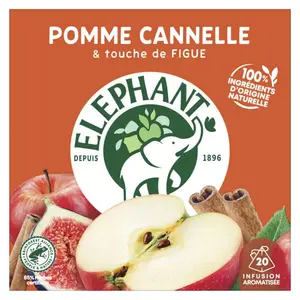 Elephant Infusion Aromatisée Pomme Cannelle & Touche de Figue x20 - 36g