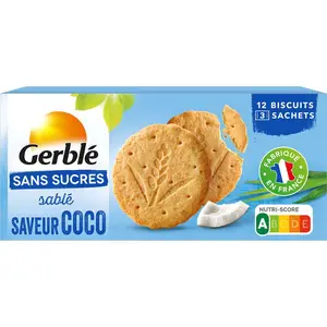 Gerblé Biscuit Saveur Coco Sans Sucres Ajoutés 132g