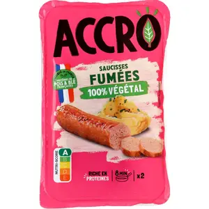 Accro x2 Saucisses Fumées 100% Végétal 180g