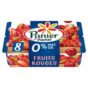Panier De Yoplait 0% Mg Fruits Rouges 8x125g