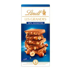 Lindt Tablette Chocolat Les Grandes Lait 34% Noisettes 150g