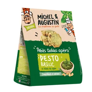 Michel & Augustin Crakers apéritifs au pesto 90g