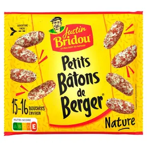 Justin Bridou Saucisson Petits Bâton De Berger Nature 100g