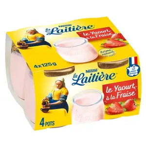 La Laitière Yaourt à la fraise 4x125g