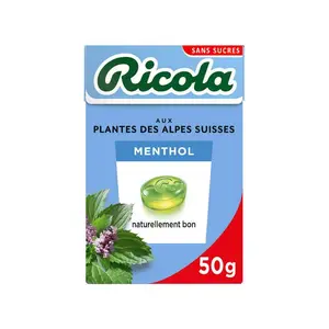 Ricola Aux Plantes Des Alpes Suisses Mentol Sans Sucres 50g