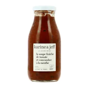 [Par Naturalia] Karine & Jeff Soupe De Tomate Et Concombre À La Menthe Bio 25cl