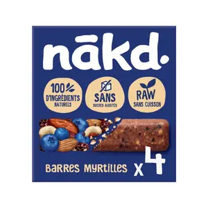 NAKD BlueBerry Muffin Myrtille 4x35g
