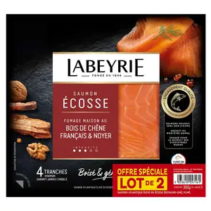 Labeyrie saumon fumé d'Ecosse 2x 4tranches 260g