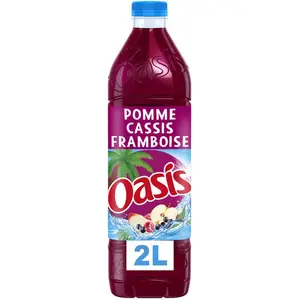 Oasis Pomme Cassis Framboise Boisson aux fruits plate la bouteille de 2L