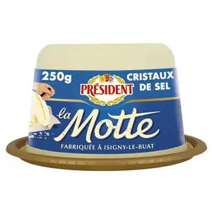 Président Beurre Gastronomique Sel De Mer 80% Mg Motte 250g