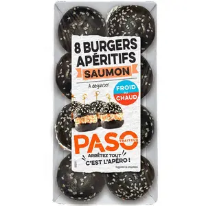 Paso Burgers apéritifs saumon x8 120g