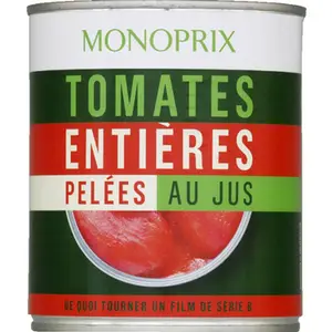 Monoprix Tomates Entières Pelées Au Jus 476g