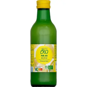 Monoprix Bio Pur jus de citron de Sicile 250ml