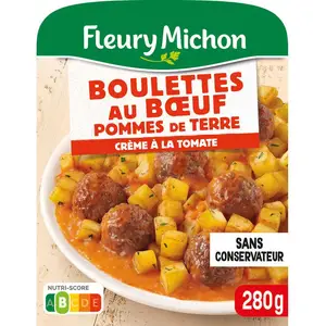 Fleury Michon Boulettes au boeuf Tomate Pomme de Terre 280g