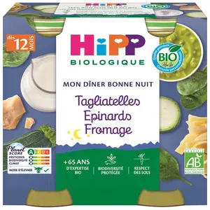 [Par Naturalia] Hipp Biologique Tagliatelles Épinard Fromage Bio, Dès 12 Mois