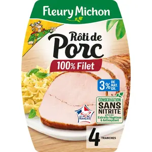 Fleury Michon Rôti De Porc Supérieur x4