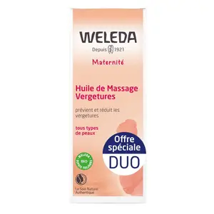 [Para] Weleda Lot huile de massage vergetures Bio 2x100ml