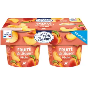 Le Petit Basque Fruité de brebis pêche 2x125g