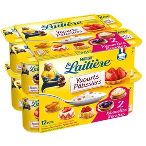 La Laitière Yaourt pâtissier aux fruits panachés 12x125g