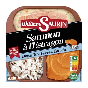 William Saurin Trio Gourmand saumon duo de riz et purée de carottes 320g