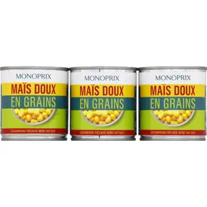 Monoprix Maïs doux 3x140g