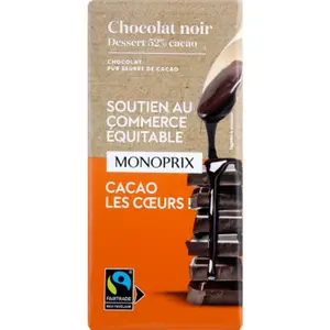 Monoprix Chocolat Noir Pâtissier Dessert 200g