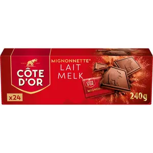 Côte d'Or Mignonnettes Tablette Chocolat au Lait 24x10g